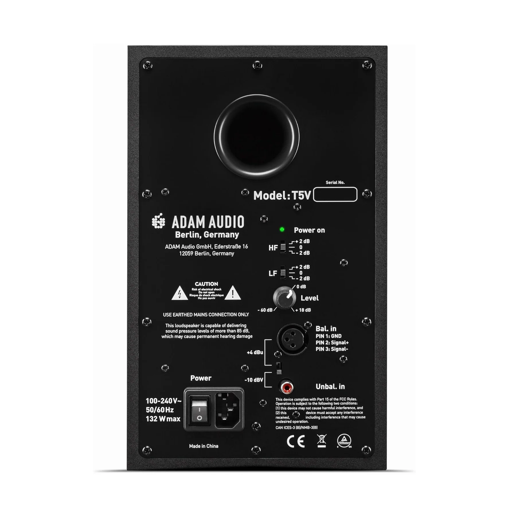 Adam Audio T5V Monitor Audio Attivo Pro biamplificato da studio, 70w RMS, Nero - Image 3