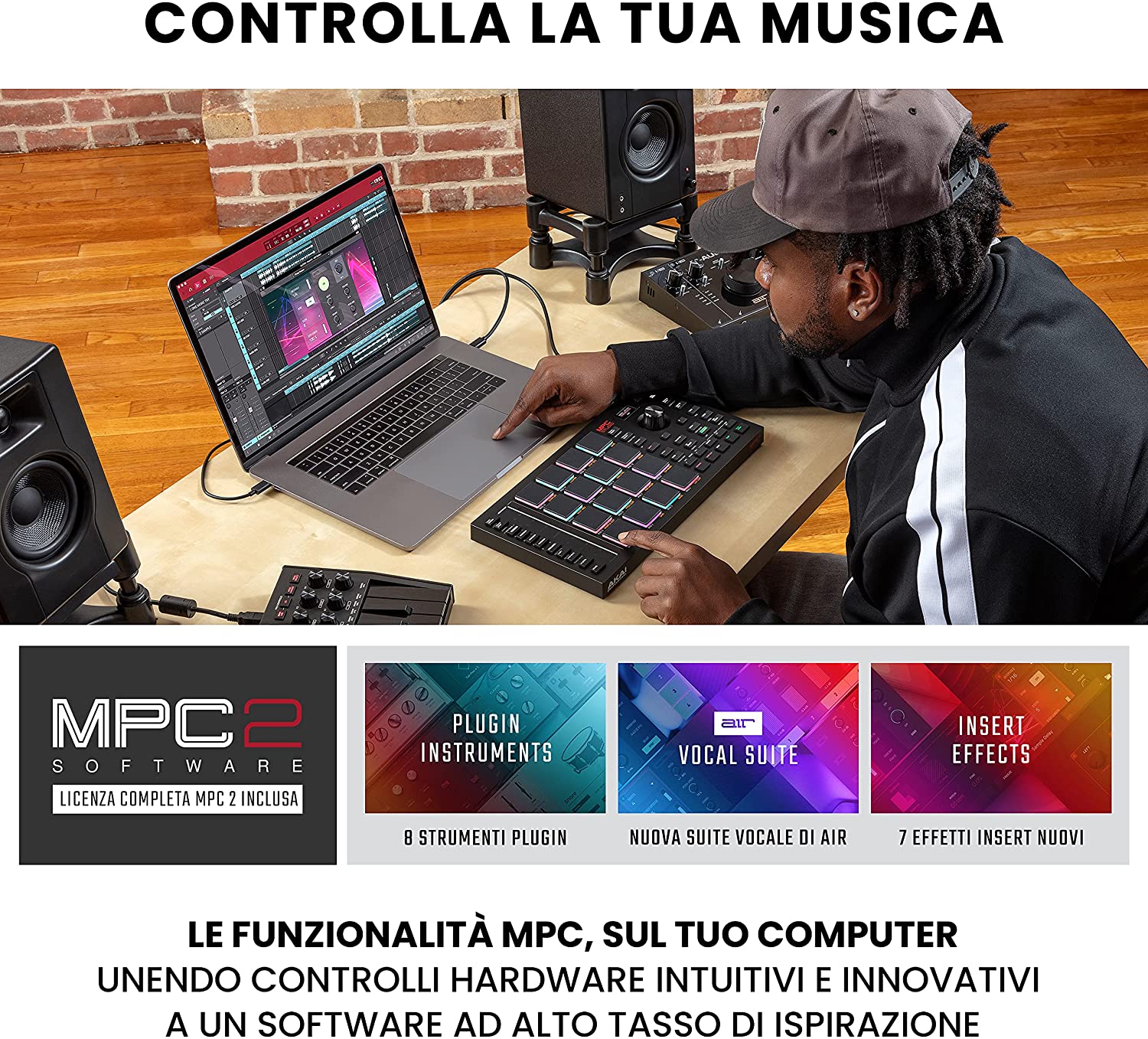 Akai MPC STUDIO 2 Controller Professionale MIDI USB per software PC, Nero - Image 5