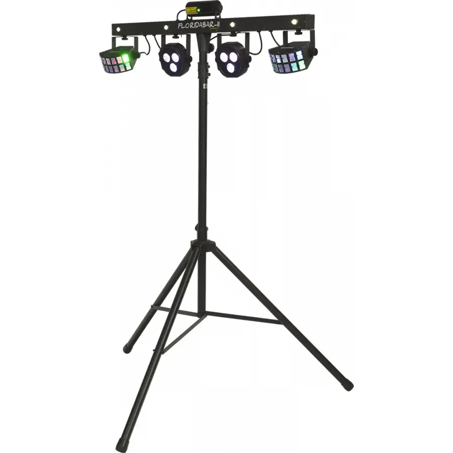 Algam Lighting FLORIDABAR-II Kit Treppiede 4in1Par+Derby+Strobo+Laser+Telecom.IR - Image 5