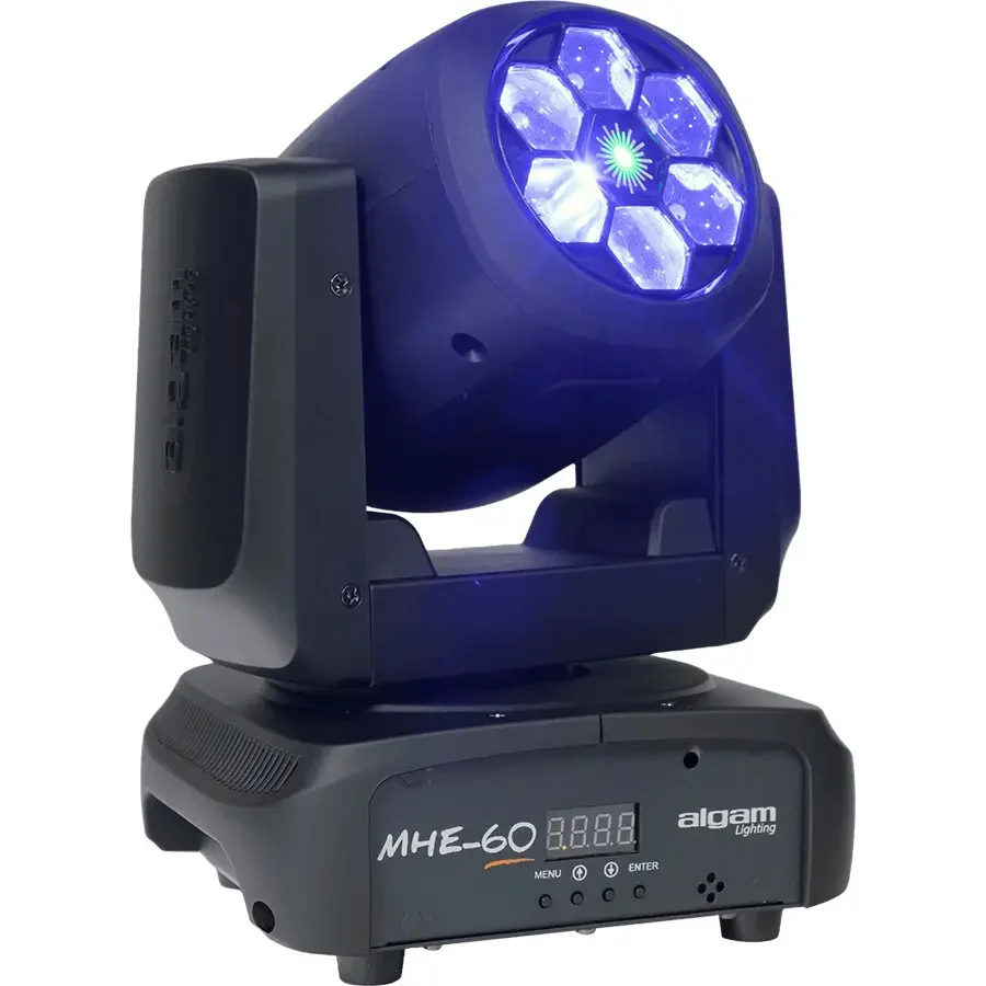 Algam Lighting MHE-60 Testa Mobile LED Wash da 60W con Laser Verde - Image 3