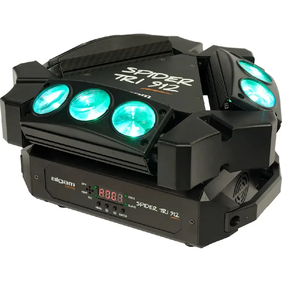 Algam Lighting SPIDER-TRI-912 con 3 Mini Barre Motorizzate Beam Led 9x12W RGBW - Image 3