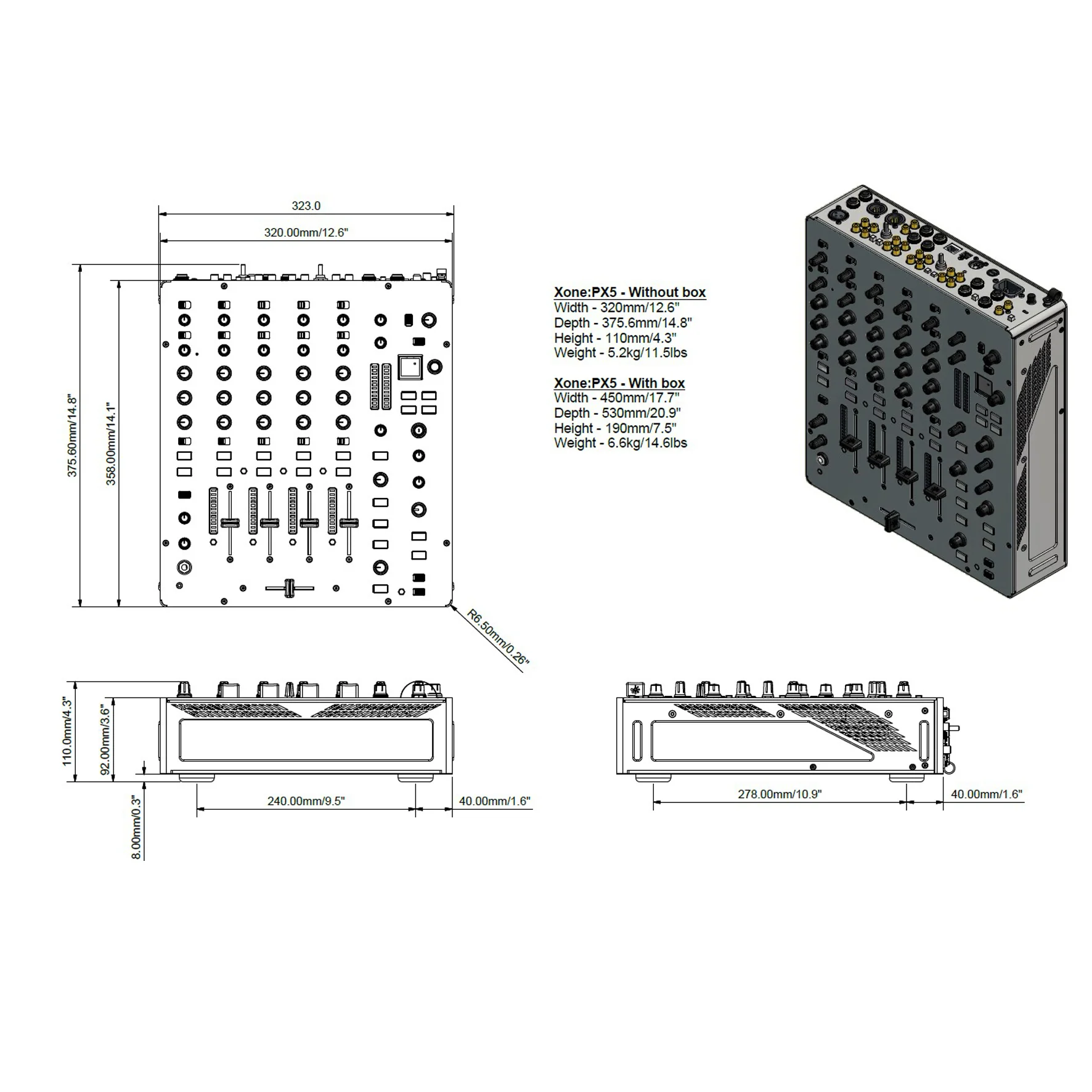 Allen & Heath Xone:PX5 Mixer Analogico Professionale 5 canali per performance Dj - Image 6