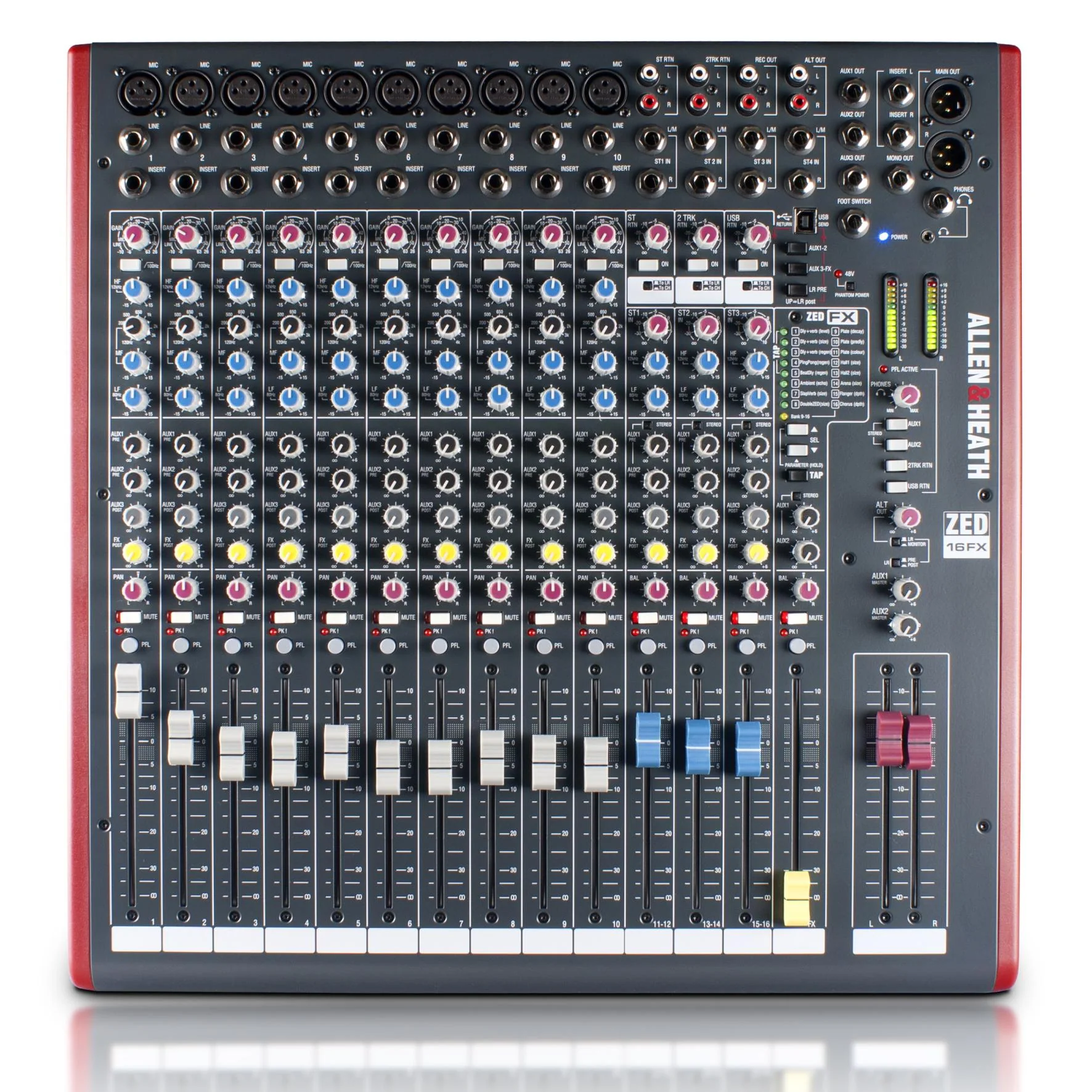 Allen & Heath ZED-16FX Mixer Professionale 16 Canali FX USB In/Out configurabili - Image 7