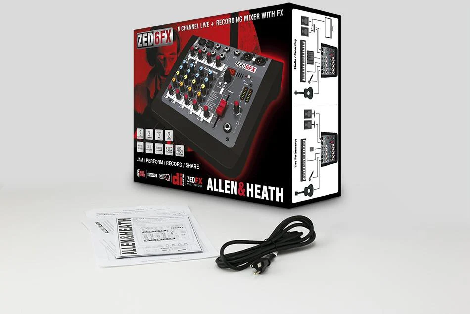 Allen & Heath ZED6-FX Mixer analogico compatto a 6 ingressi con FX - Image 7