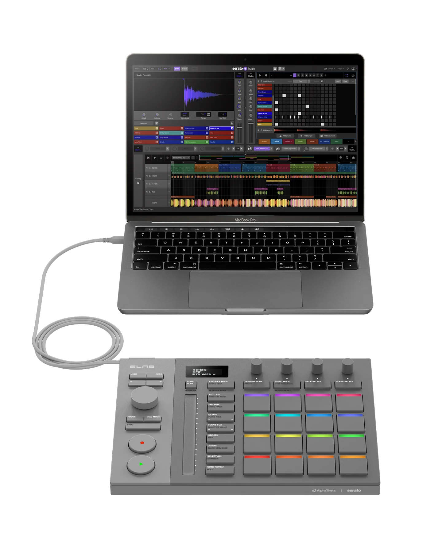 AlphaTheta SLAB Controller professionale MIDI RGB per Serato Studio - Image 5