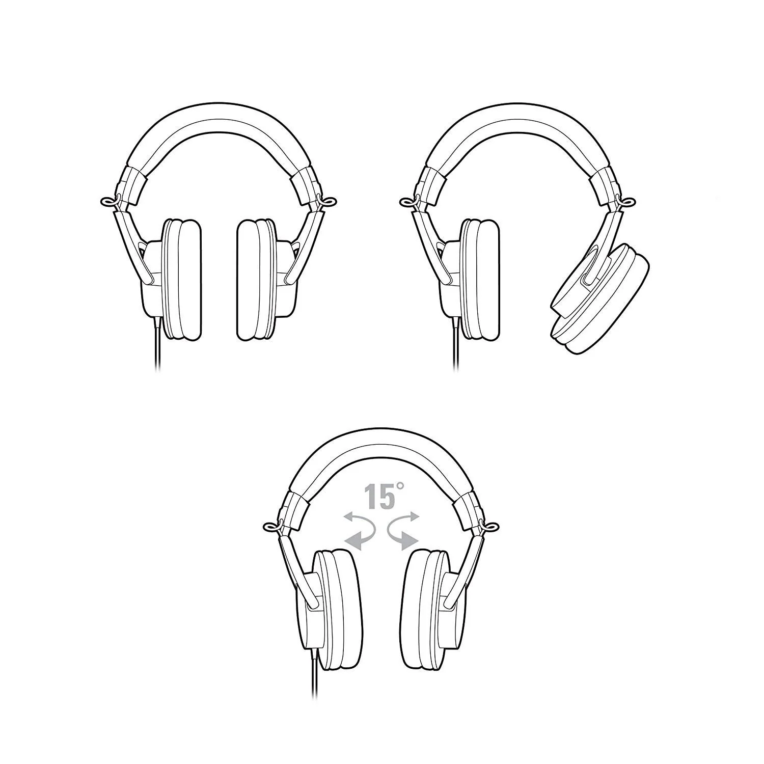 Audio-Technica ATH-M20X Cuffia Monitor Professionale e x Dj, Nera - Image 7