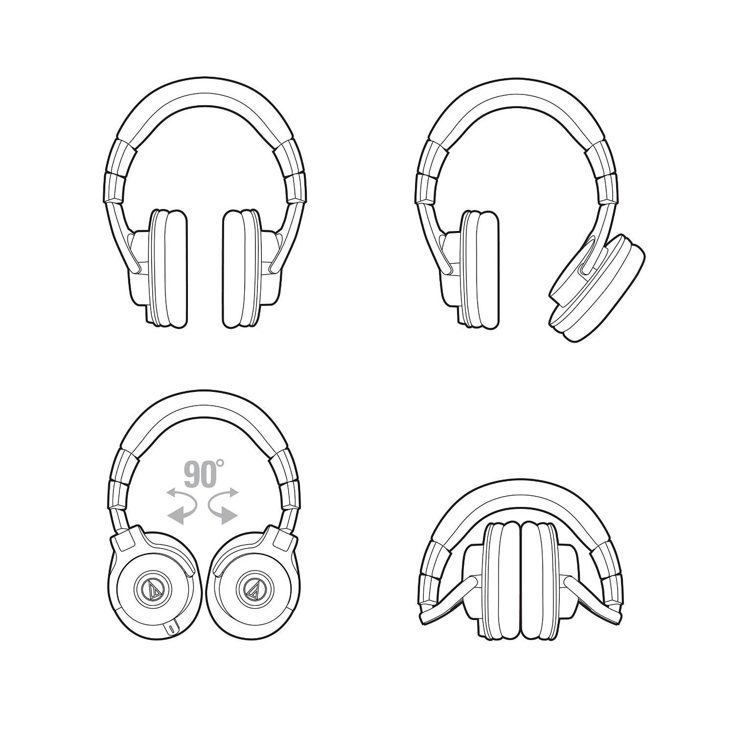 Audio-Technica ATH-M40X Cuffia Monitor Professionale e x Dj, Nera - Image 5