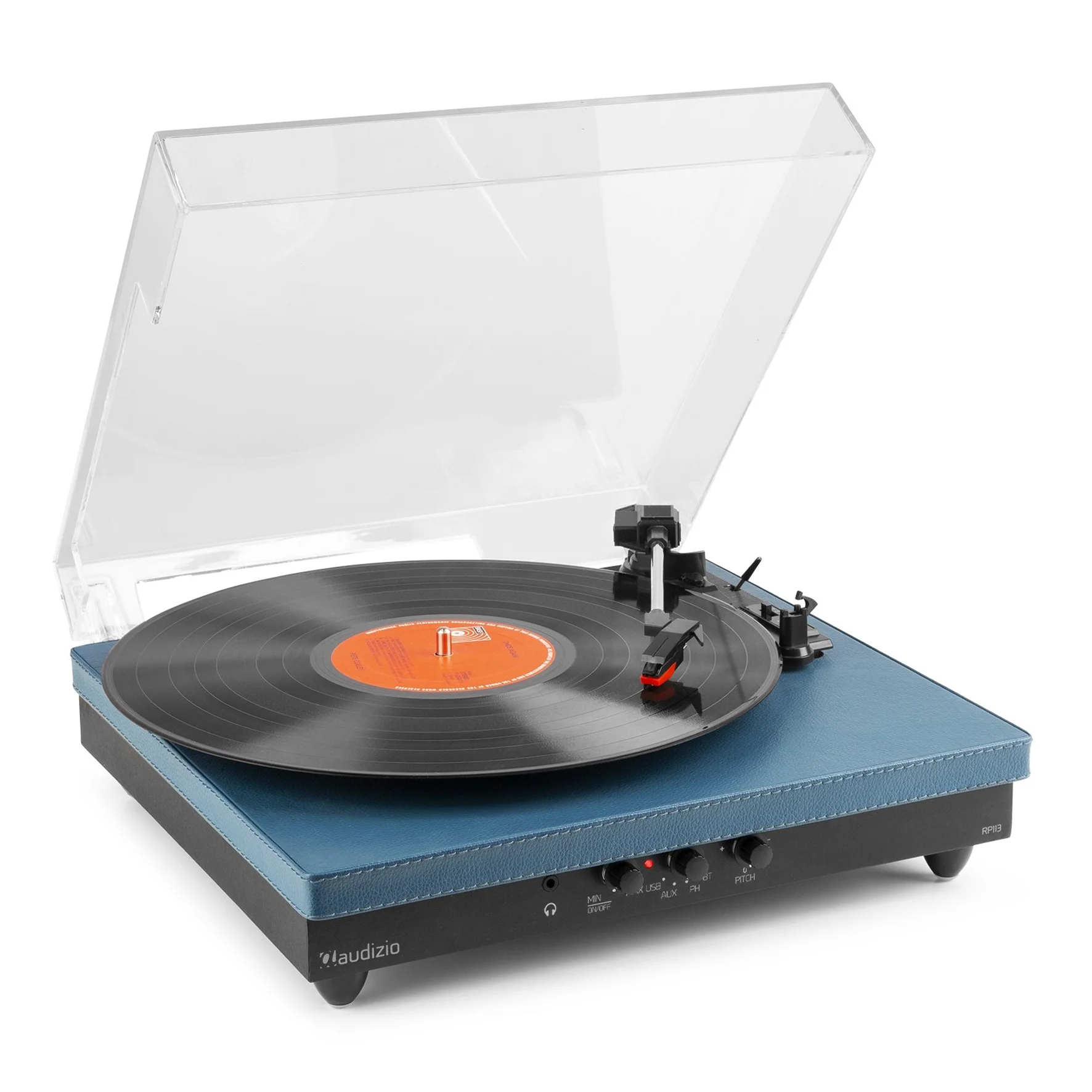 Audizio RP113D (102.060) Giradischi rivest. pelle, Wirel. Bluetooth USB e Casse