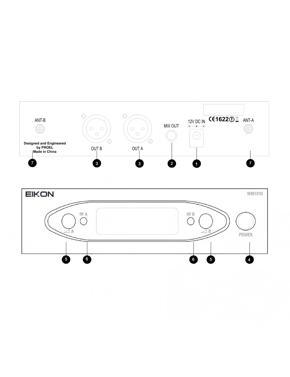 B-STOCK GARANTITO EIKON WM101DMV2 Radiomicrofono UHF 2Mic Palmari Wireless - Image 6