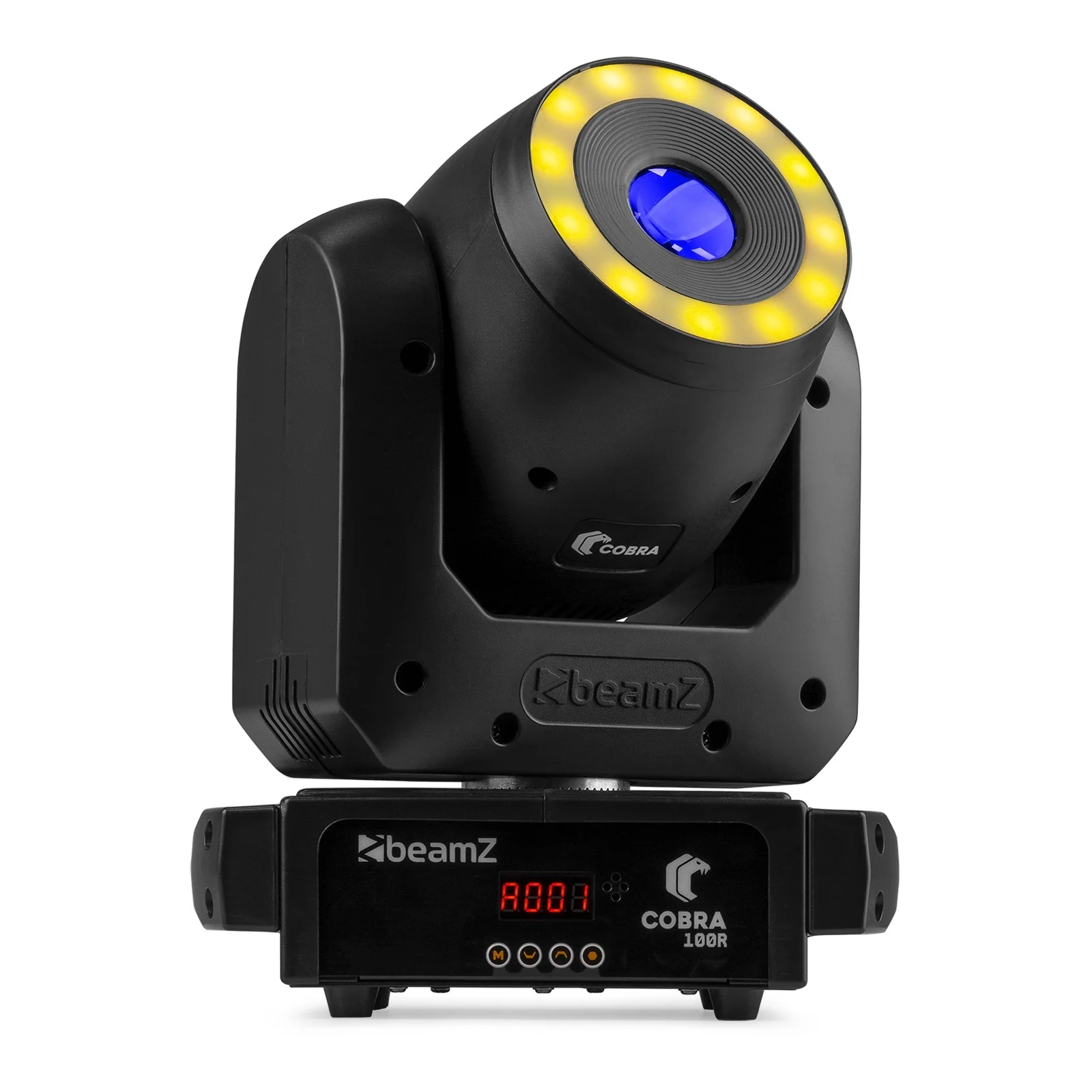 Beamz Cobra 100R LED Spot Moving Head with Ring a 12 LED RGB SMD ad anello+varie