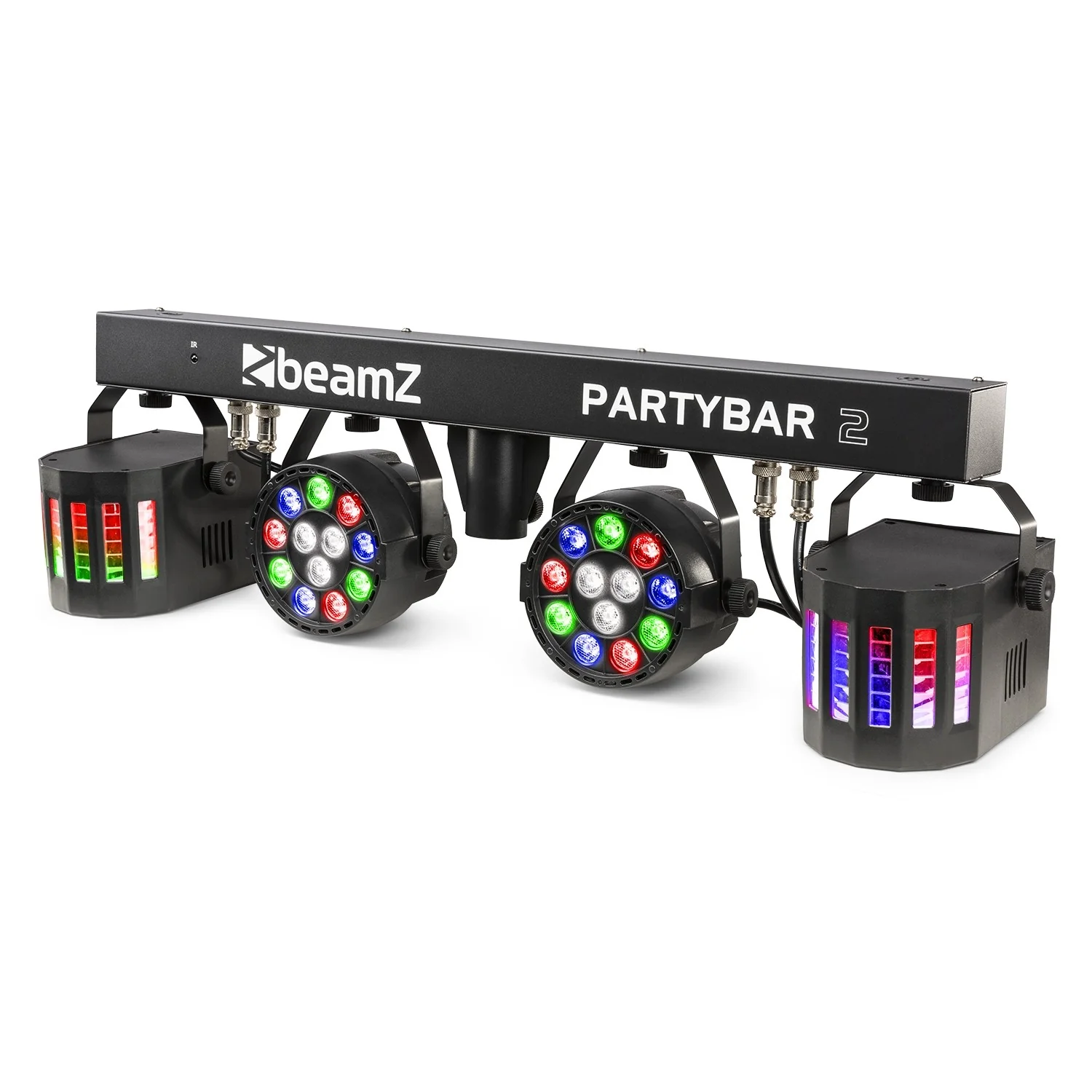 Beamz PartyBar2 Barra d'illuminazione 2PAR 12x1W RGBW 2 derby DMX IR + treppiedi - Image 7