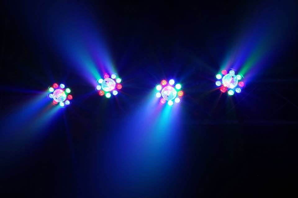 Beamz PartyBar3 Barra d'illuminazione 4PAR 9x1W RGB MagicBall DMX IR + treppiedi - Image 7