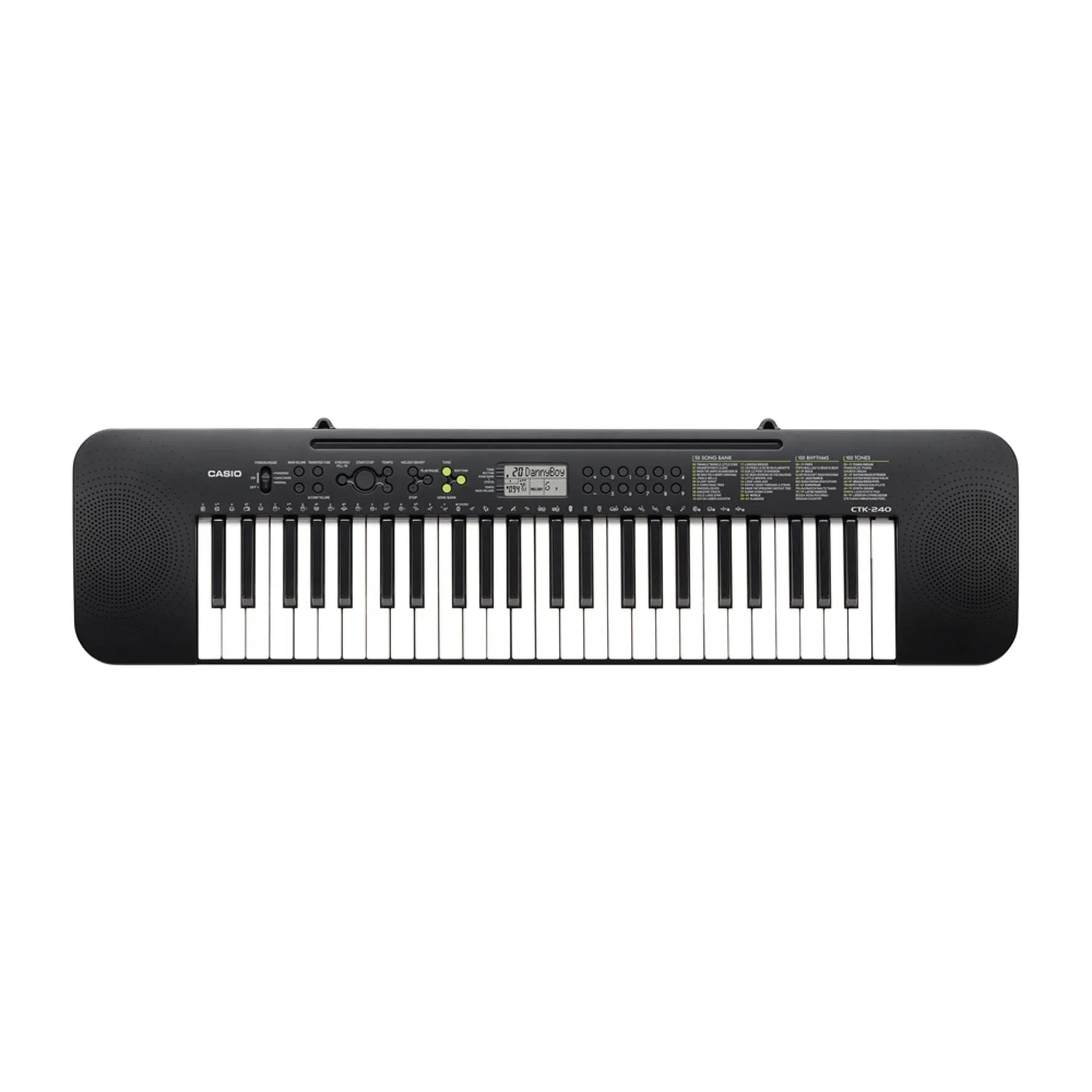 Casio CTK-240 Tastiera Pianoforte Digitale 49 Tasti standard, 100 ritmi, Nero - Image 4