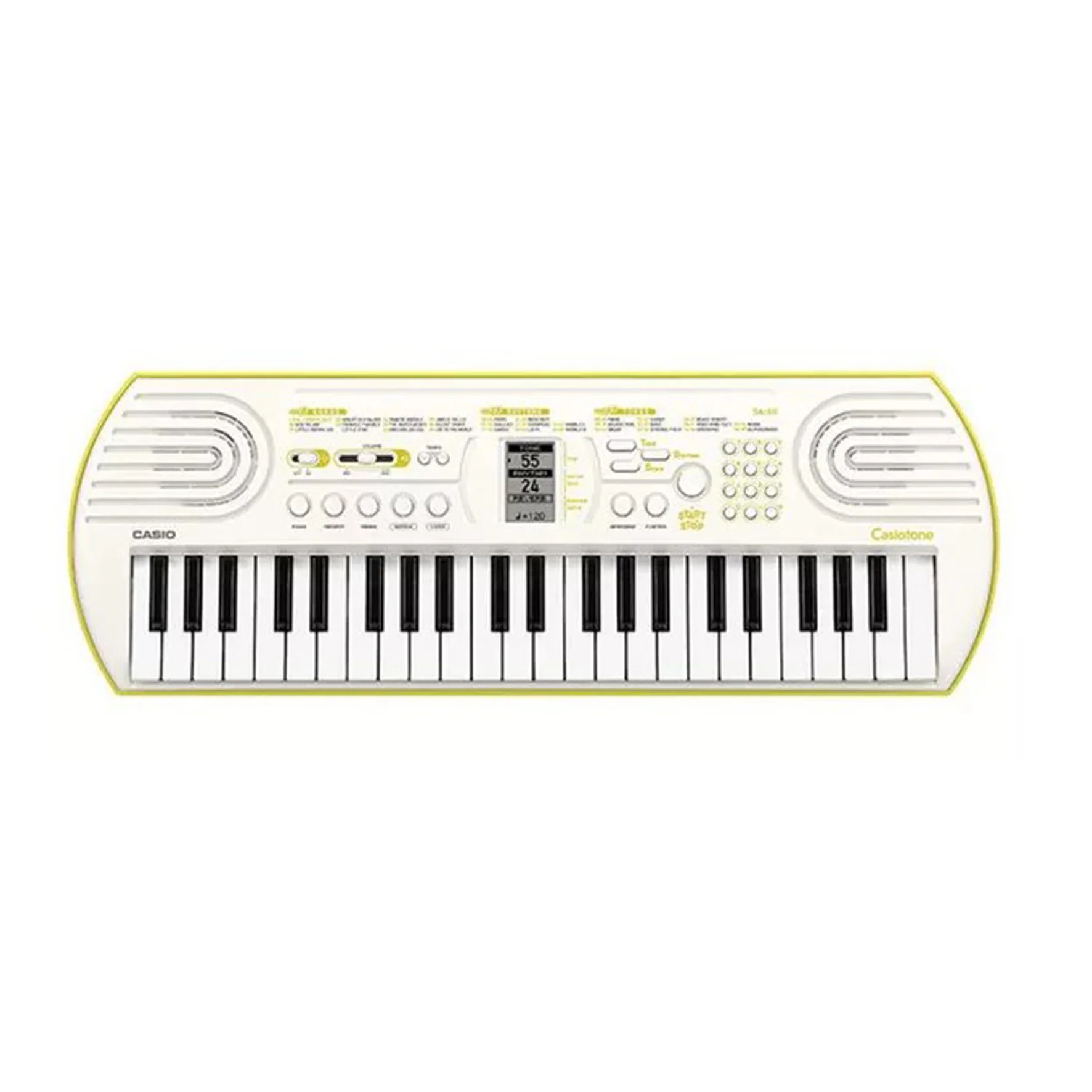 Casio SA-80 Mini Tastiera a 44 tasti, Bianco/Giallo Limone + Bag + Alimentatore - Image 2