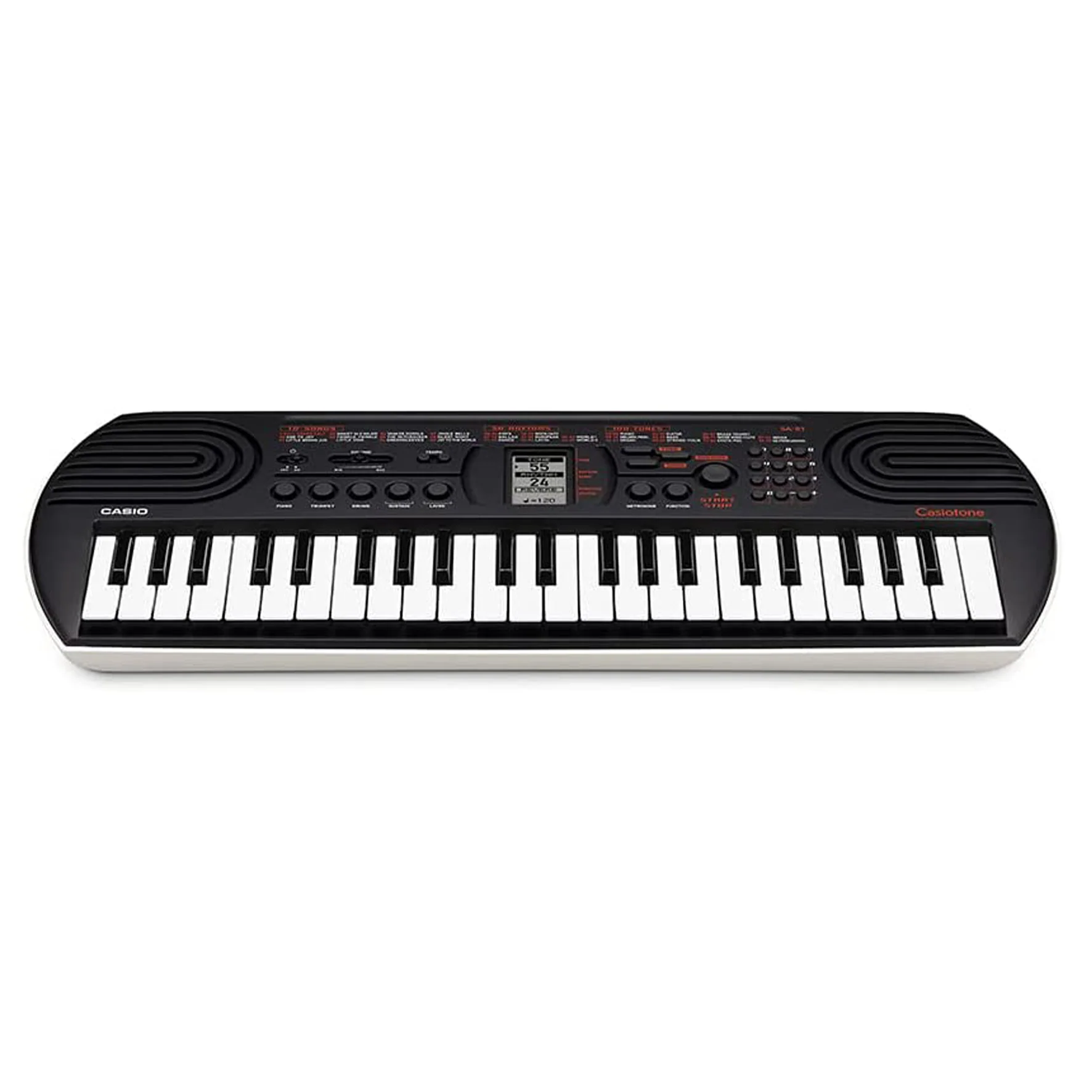 Casio SA-81 Mini Tastiera a 44 tasti, Nera/Grigio Chiaro + Bag + Alimentatore - Image 3
