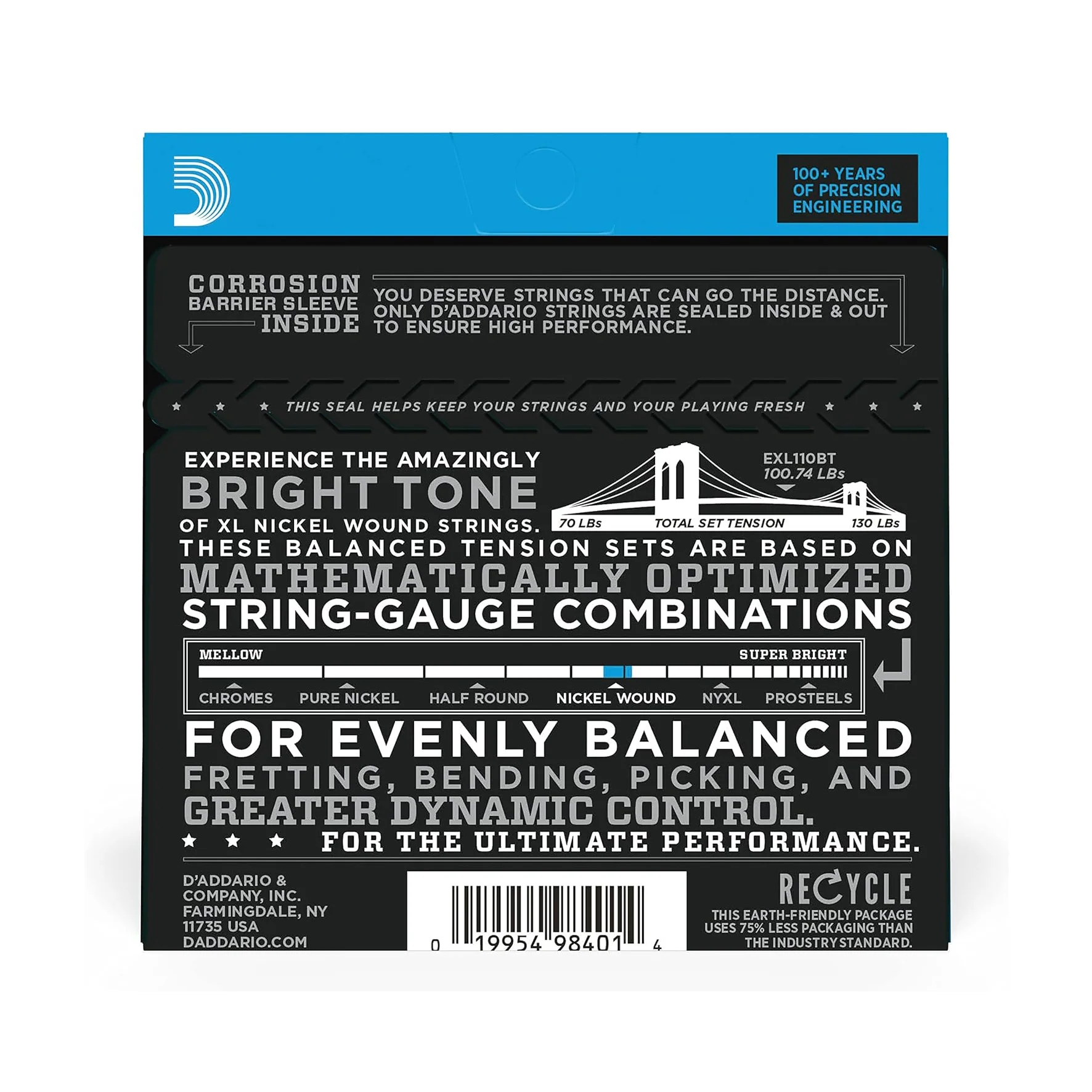 D'Addario EXL110BT Regular Light Balanced Tension Corde x Chitarra Elett. 10-46 - Image 2