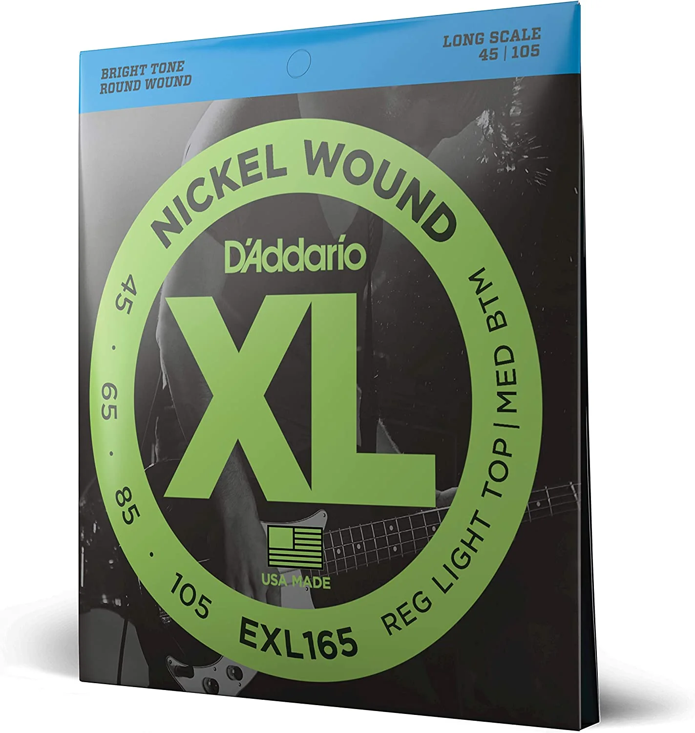 D'Addario EXL165 Medium 45-105 Reg Light Top Med BTM Corde per Basso Elettrico - Image 2