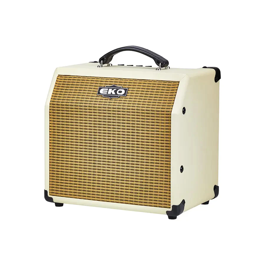 Eko AC15 Amplificatore combo per Chitarra, da 15w RMS e con cono da 6,5", Crema - Image 2