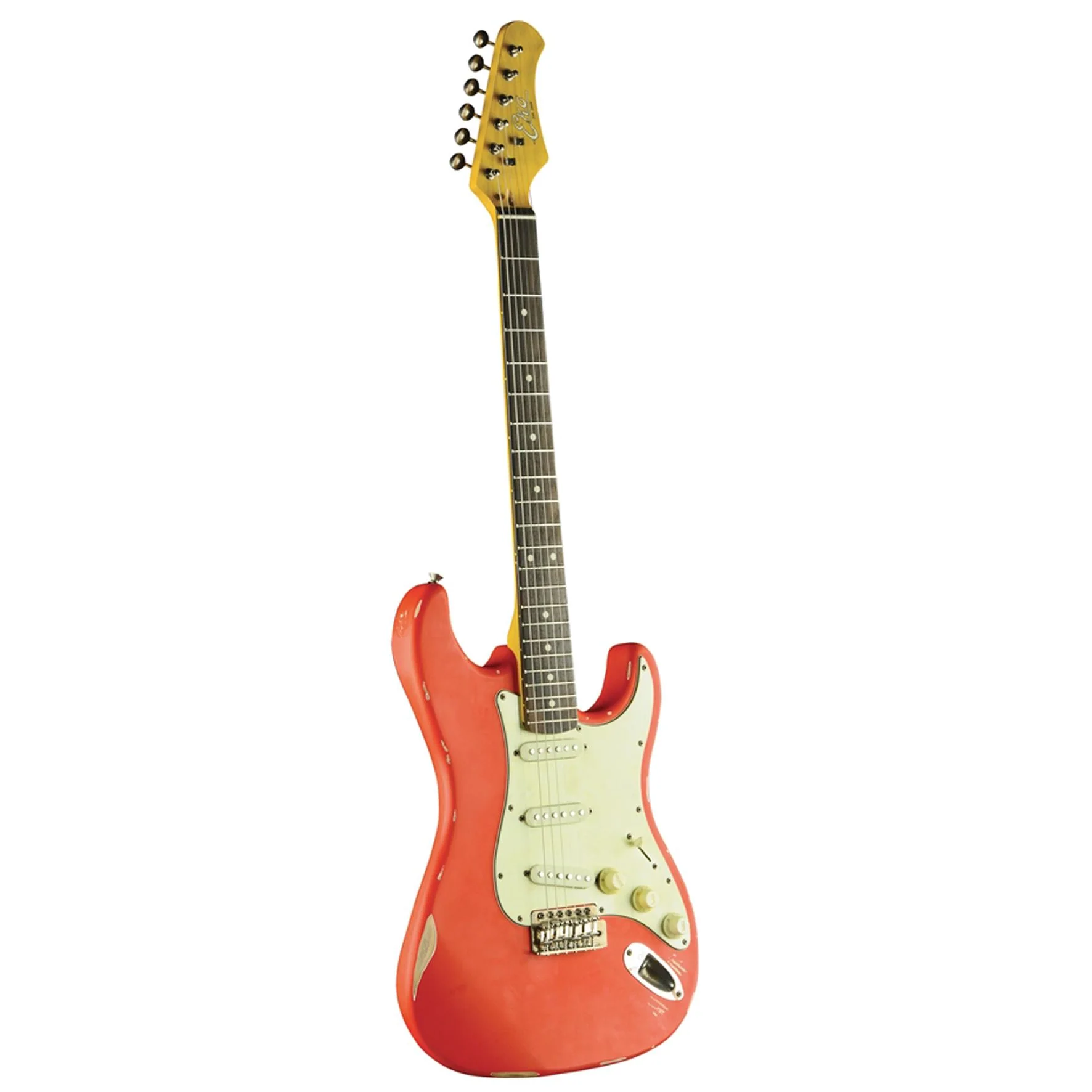 Eko S-300 Relic Fiesta Red Chitarra Elettrica serie Starter pickup Eko vintage