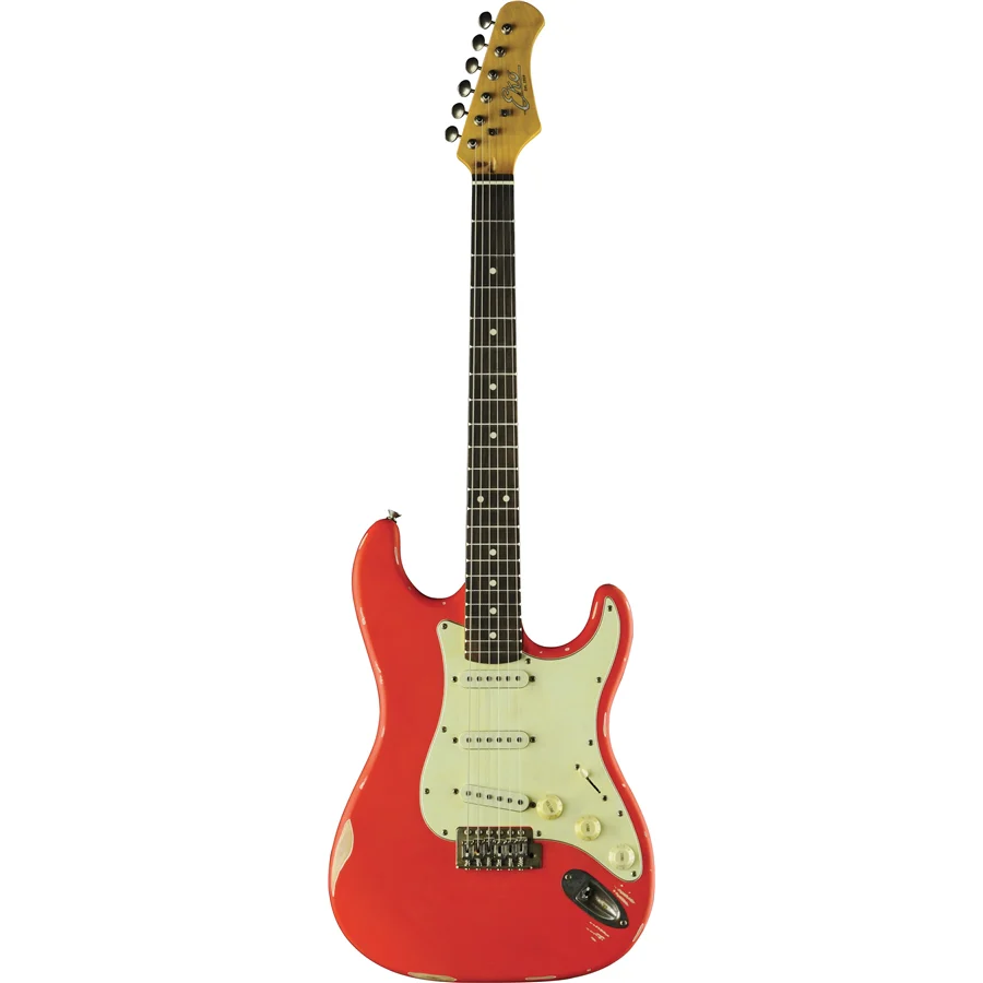Eko S-300 Relic Fiesta Red Chitarra Elettrica serie Starter pickup Eko vintage - Image 10