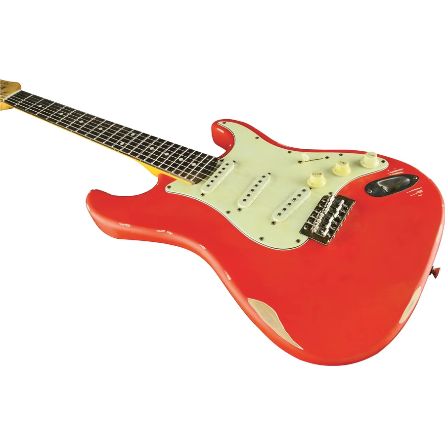 Eko S-300 Relic Fiesta Red Chitarra Elettrica serie Starter pickup Eko vintage - Image 14