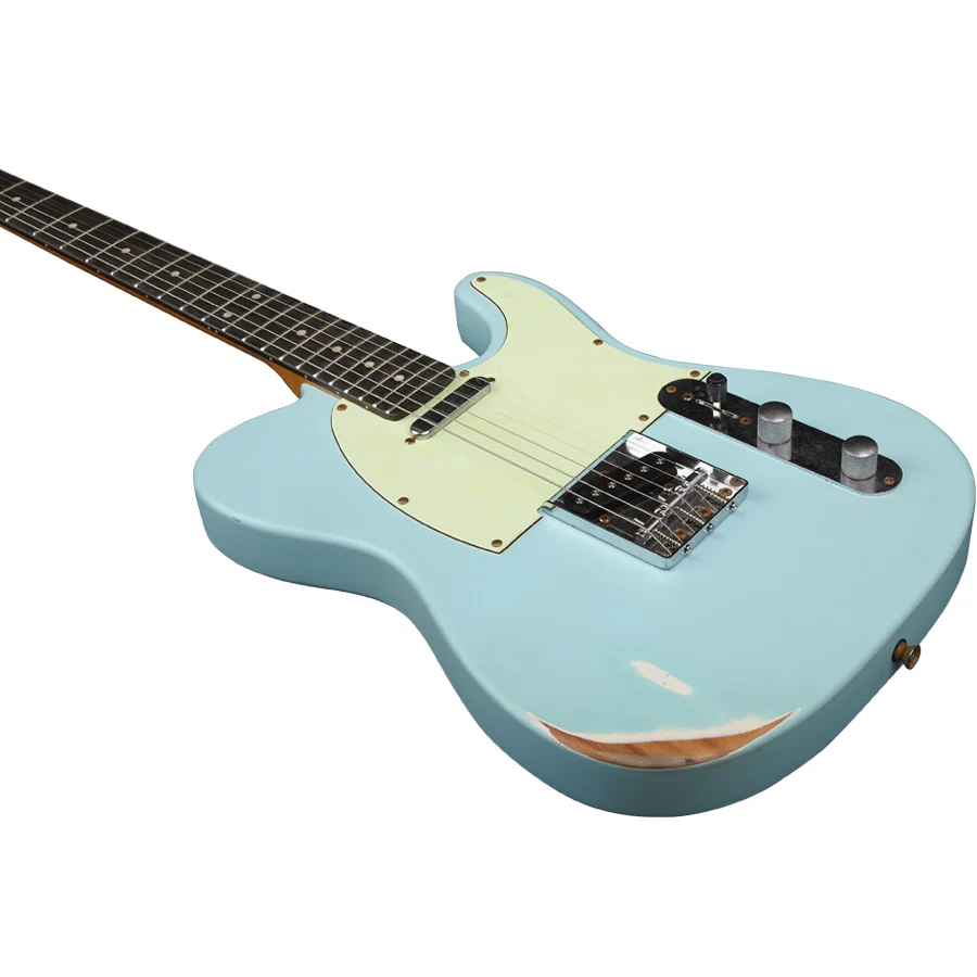 Eko VT-380 Relic Daphne Blue Chitarra Elettrica 22 Tasti Selettore pickup 3-Vie - Image 4