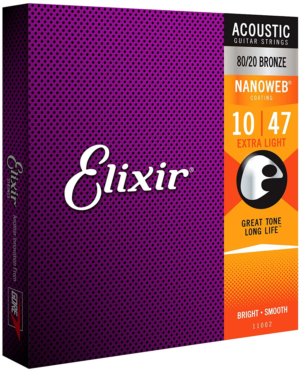 Elixir 11002 Nanoweb Extra Light Ac. Br. Set 6 Corde x Chitarra Acustica 010-047 - Image 2
