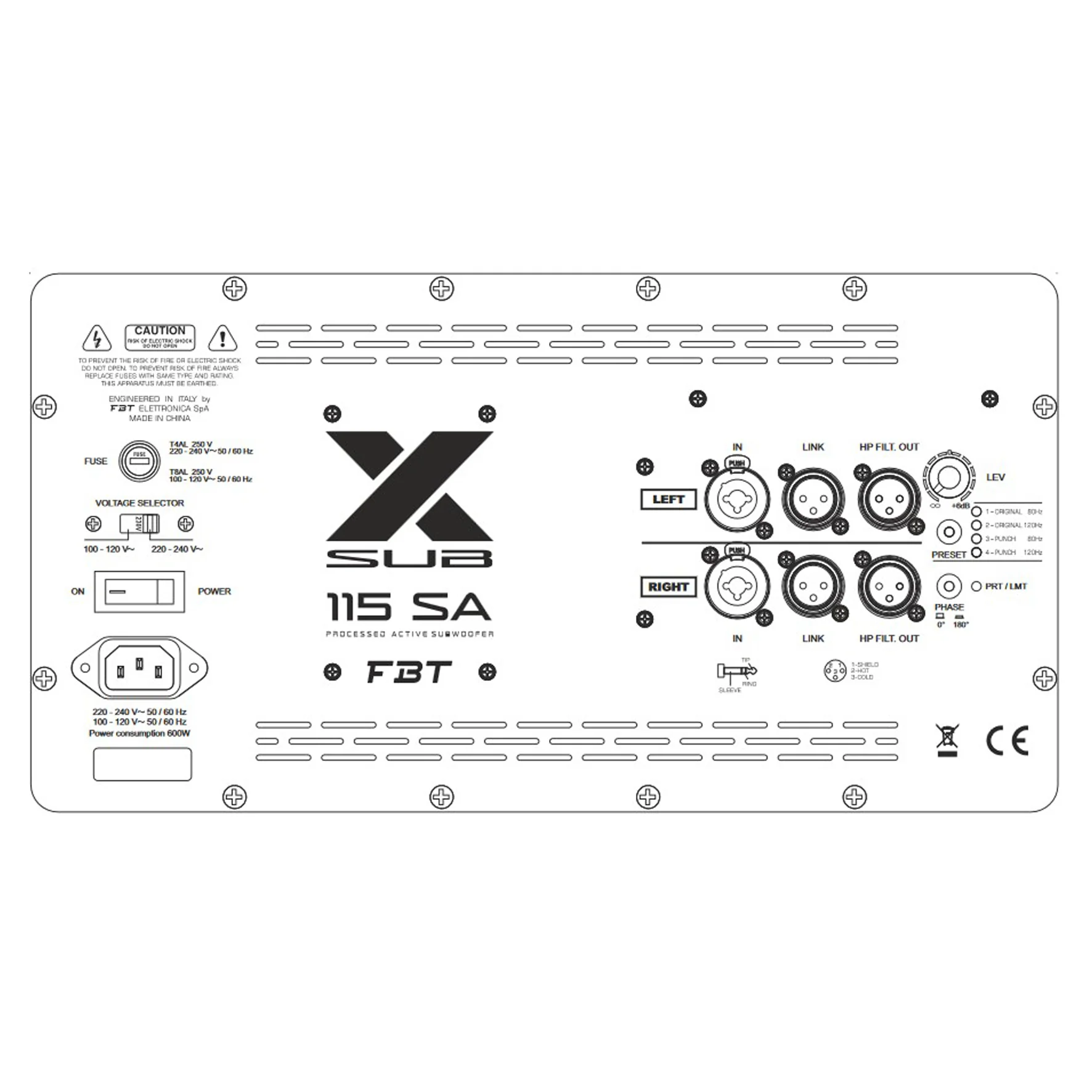 FBT X LITE112A 2 Diffusori 1500w+X SUB 115SA+2Cover XL-C12+2 M222 Cavi+DHSS50KIT - Image 6