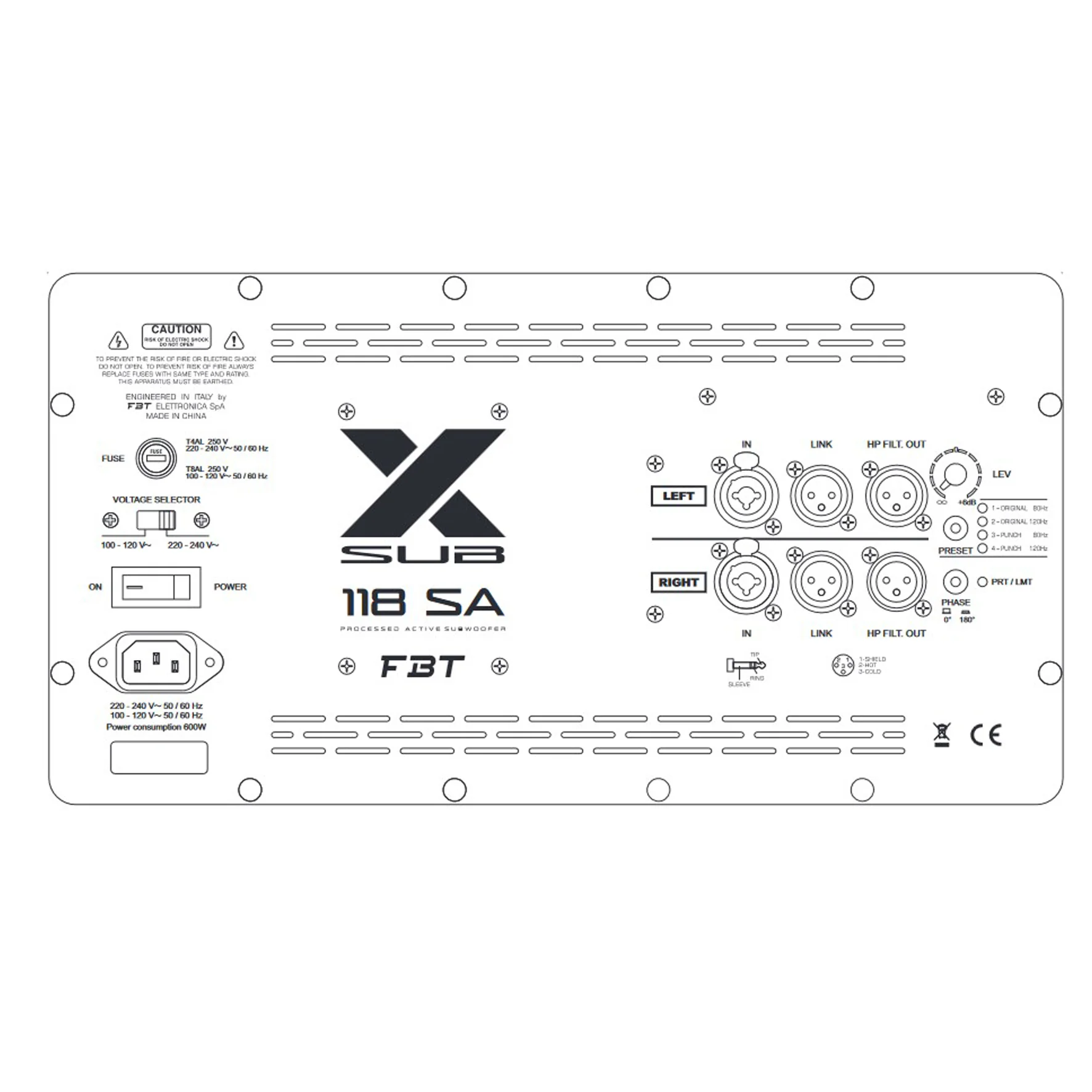 FBT X LITE115A 2 Diffusori 1500w+X SUB 118SA+2Cover XL-C15+2 M222 Cavi+DHSS50KIT - Image 6