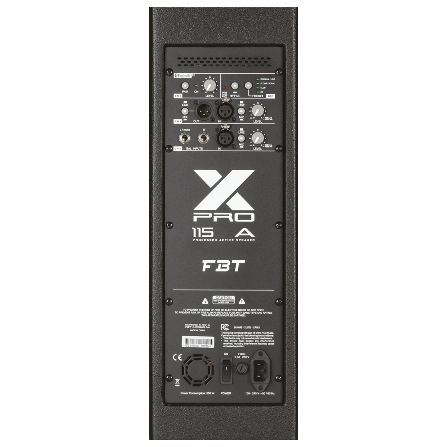 FBT X-PRO 115A Diffusore attivo 2Vie mixer 3C modulo Bluetooth 1500W picco, Nero - Image 3