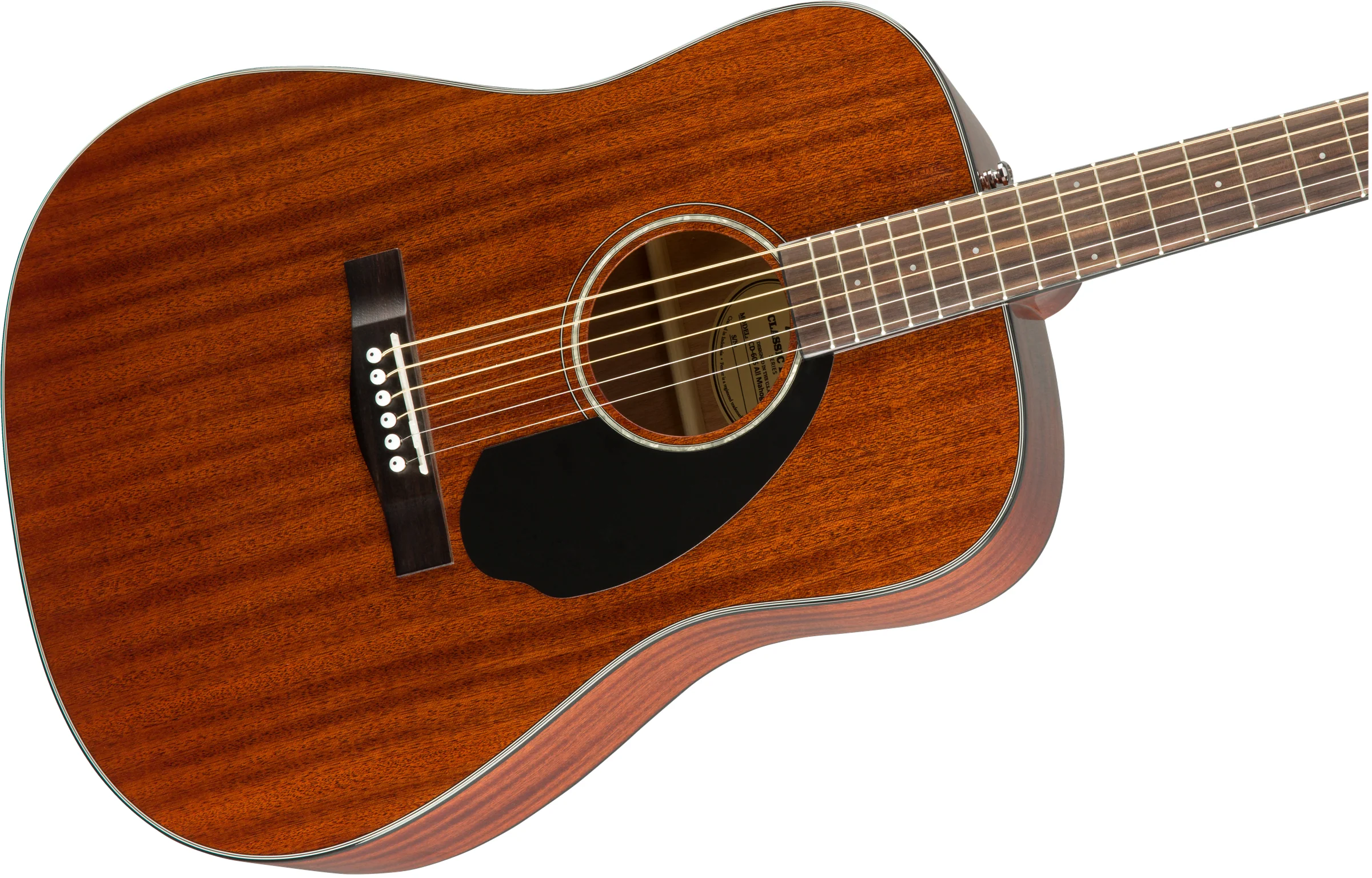 Fender CD-60S Chitarra acustica 20T con forma del manico"Easy-to-Play", Mogano - Image 6