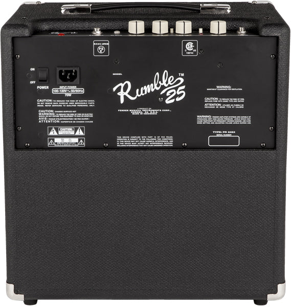 Fender Rumble 25 (V3) Black/Silver Amplificatore per basso elettrico da 25w - Image 4