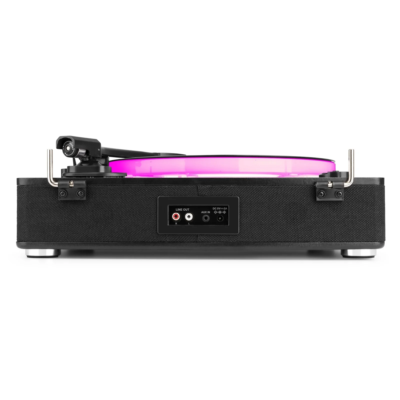 Fenton RP162LED (102.123) Giradischi con bluetooth legno-tessuto LED RGBW, Nero - Image 7