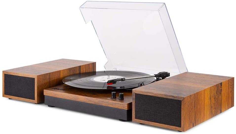Fenton RP165 (102.154) Wood Giradischi con casse e bluetooth 100w, Legno Marrone - Image 4