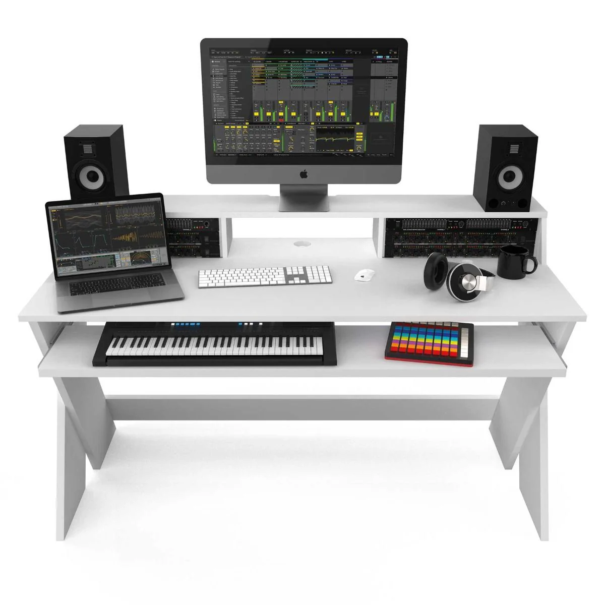 Glorious SOUND DESK PRO WHITE Workstation console x produz. musicali, Bianco - Image 4