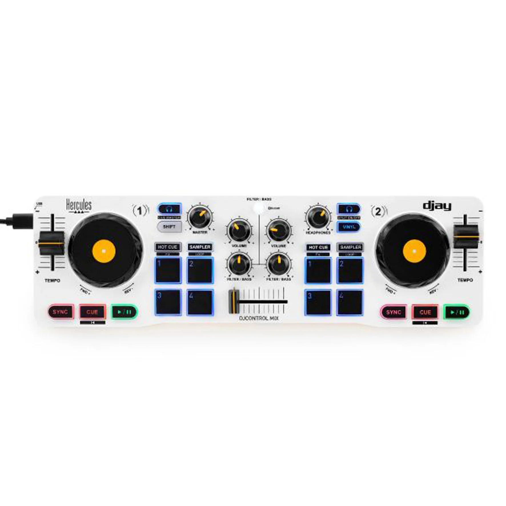 Hercules DjControl Mix controller DJ a 2 banchi adatto smartphone iOS e Android - Image 4