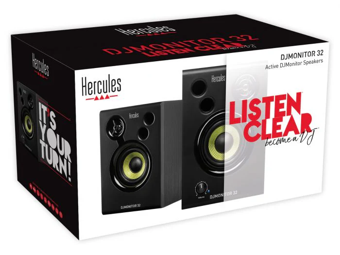 Hercules DJMONITOR 32 Coppia monitor audio attivi da Desktop, 60w di picco, Nero - Image 5