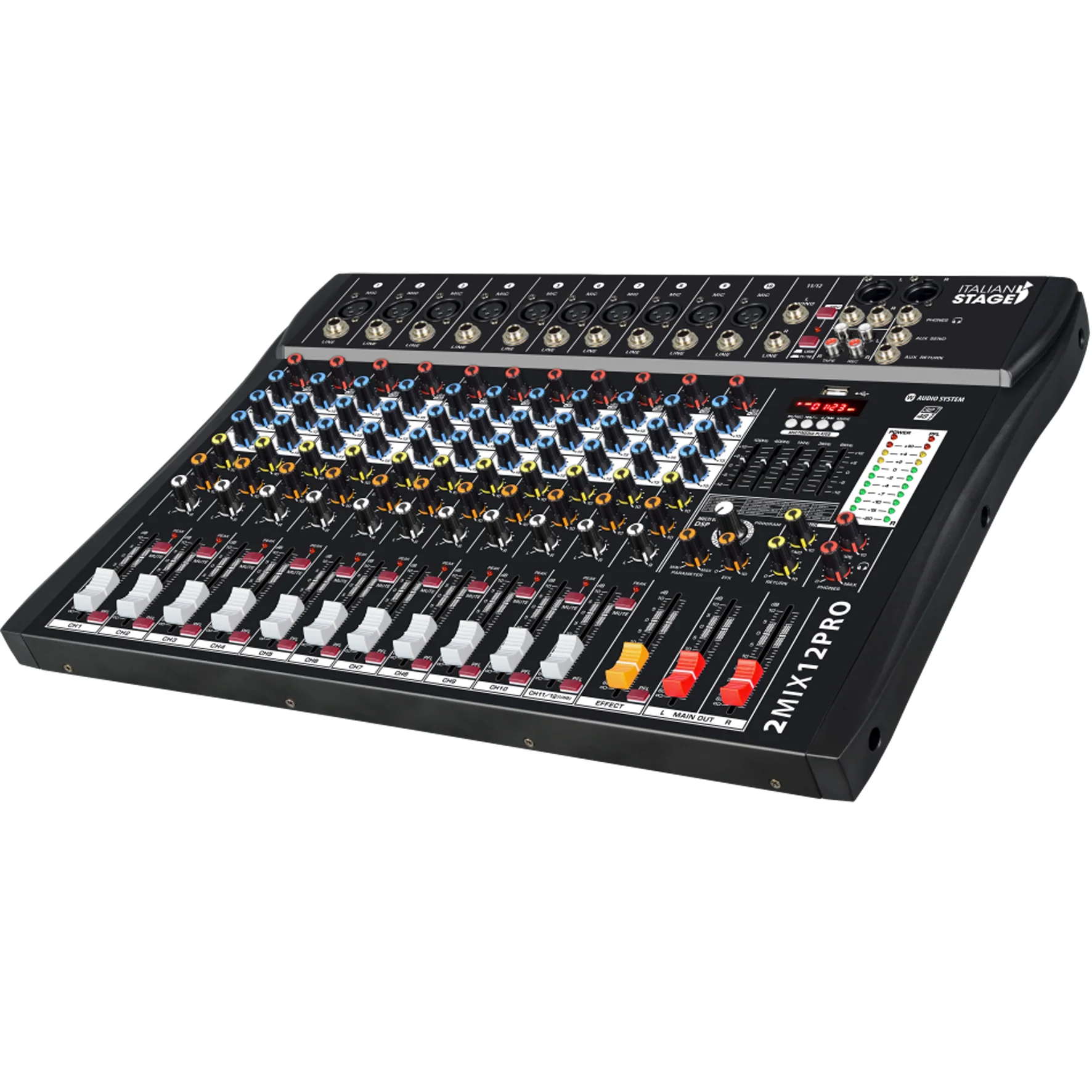 Italian Stage IS 2MIX12PRO Mixer audio a 12 canali + DSP Multi FX e Bluetooth - Image 2