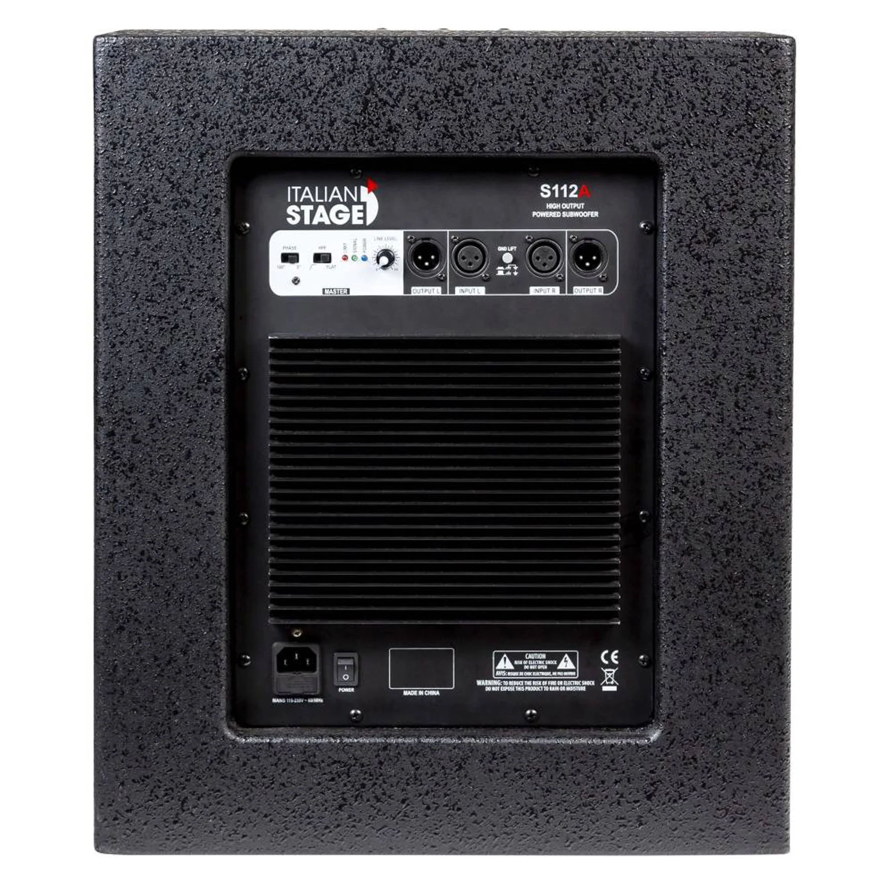 Italian Stage IS S112A Subwoofer Attivo 700w classe AB 12p 2 canali In Out, Nero - Image 3