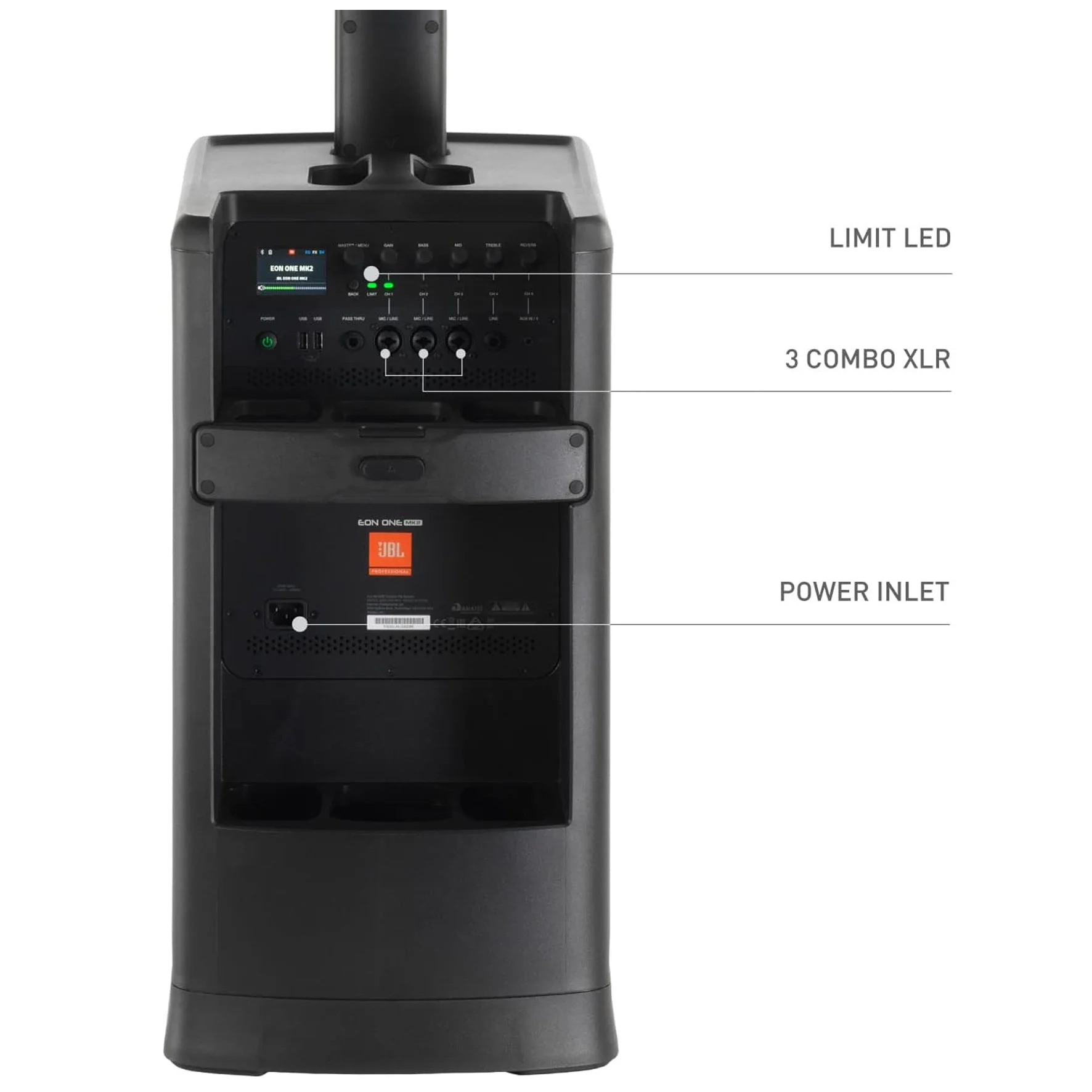 JBL EON ONE MKII Sistema audio colonna a batteria 120W, Bluetooth mixer 5 canali - Image 3