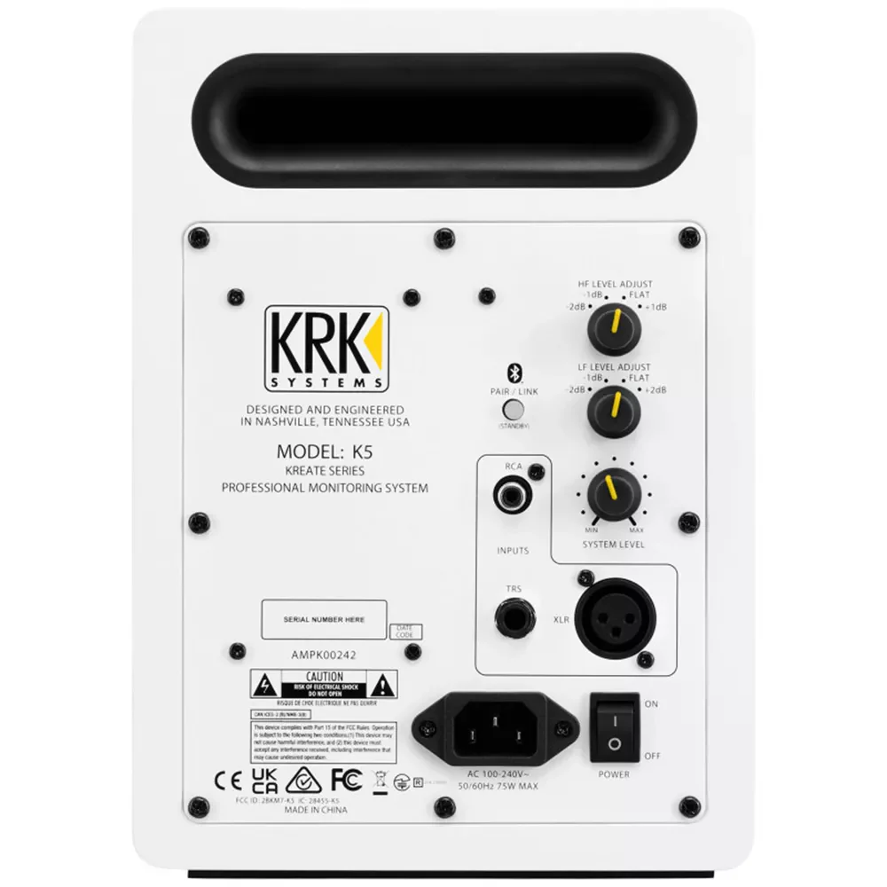KRK Systems KRK KREATE 5 Coppia Monit. Audio Pro Stud. Bluetooth 5" 128w Bianco - Image 4