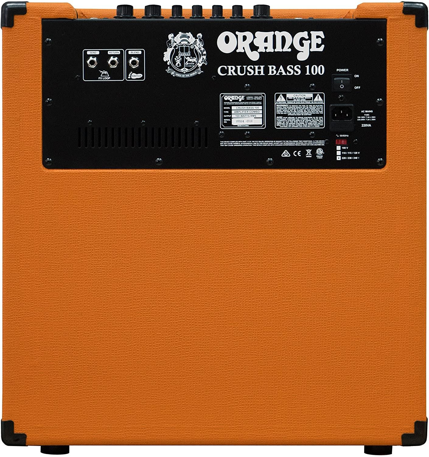 Orange Crush Bass 100 Amplificatore Combo per Basso da 15" e 100w, Arancione - Image 3