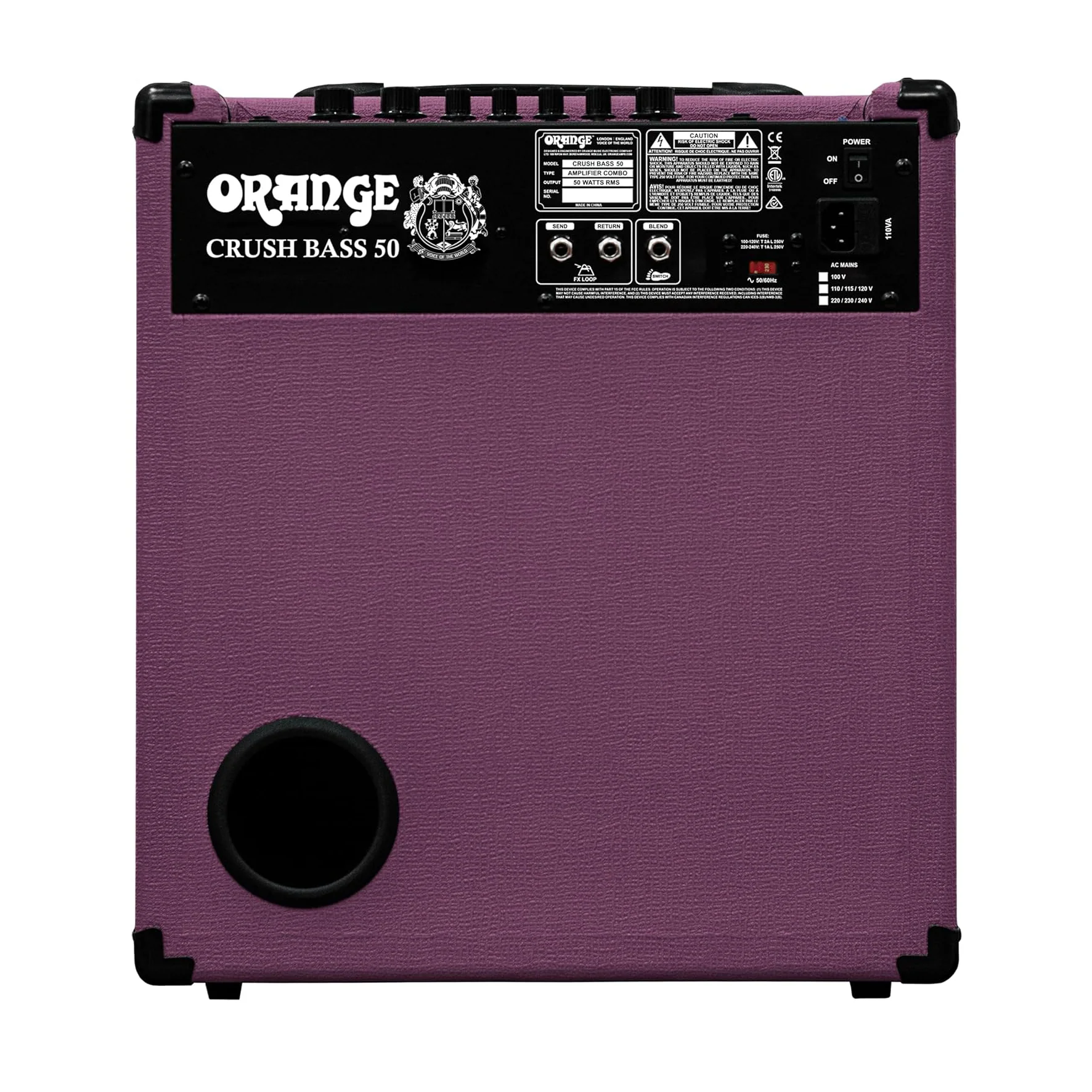 Orange Crush Bass 50 Glenn Hughes Limited Edit Amp Combo x Basso 12" 50W, Viola - Image 5