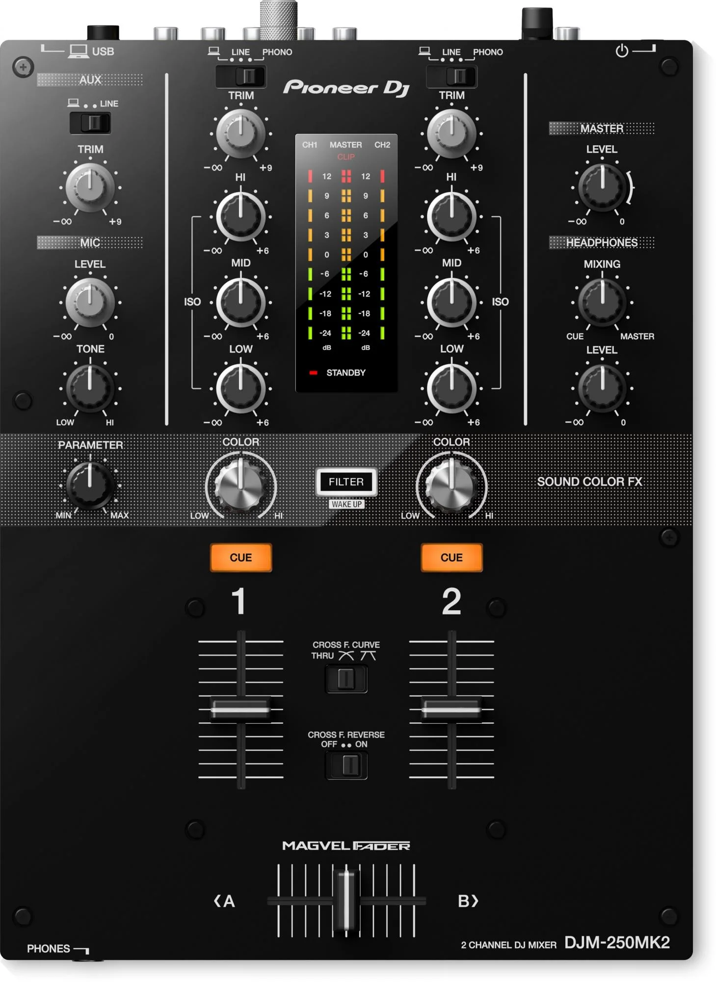 Pioneer Dj DJM-250MK2 Mixer analogico e digitale per Dj a due canali con USB - Image 4