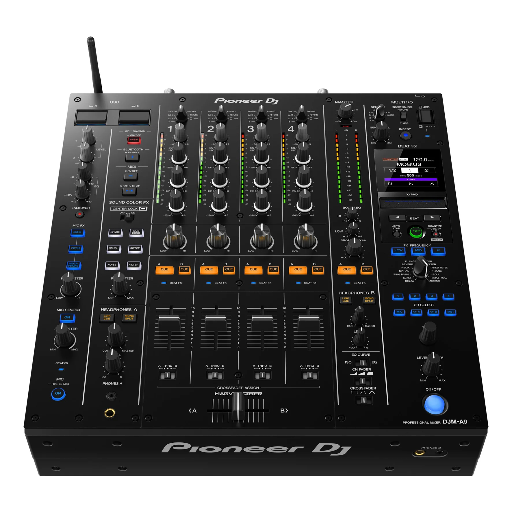 Pioneer Dj DJM-A9 Mixer Dj Professionale 4 Canali Bluetooth/MD doppie porte USB - Image 2