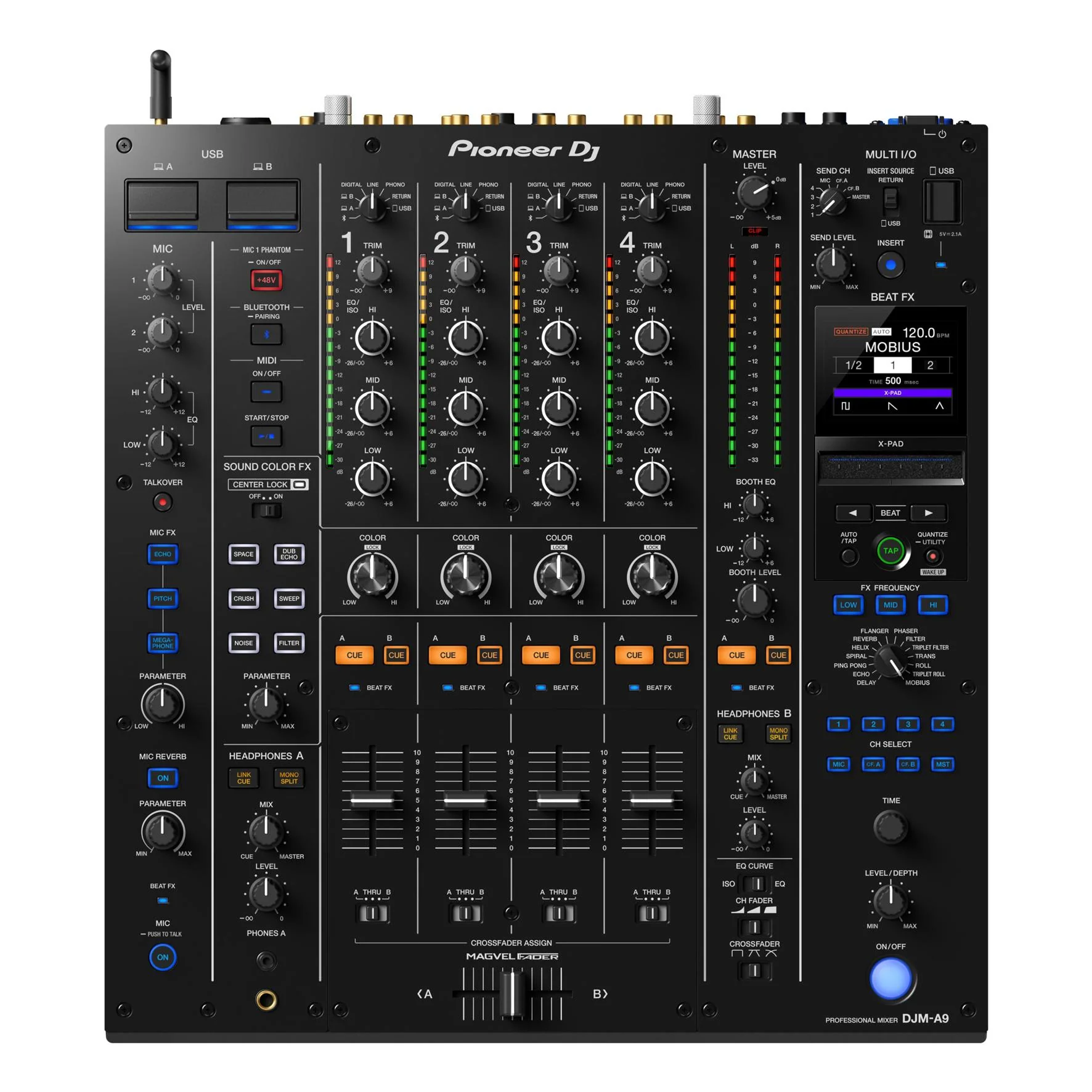 Pioneer Dj DJM-A9 Mixer Dj Professionale 4 Canali Bluetooth/MD doppie porte USB - Image 6