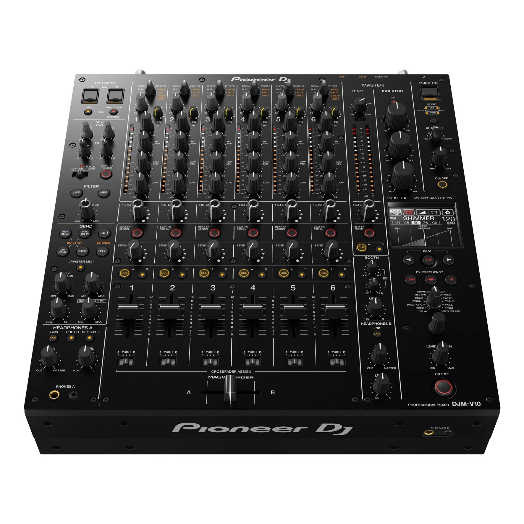 Pioneer Dj DJM-V10 Mixer Dj Professionale a 6 Canali con controllo software, Nero - Image 3
