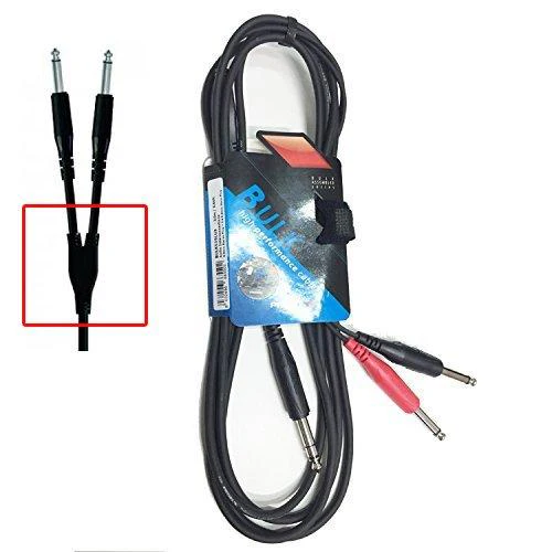 Proel BULK535LU18 Cavo audio nodo Y Jack Stereo 6.3mm a 2 Jack Mono 6.3mm, 1.8mt - Image 2