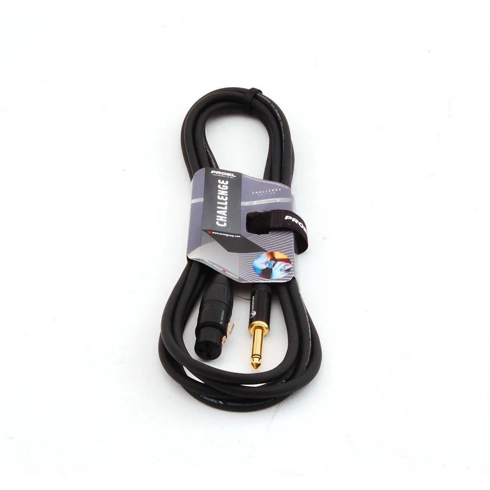 Proel CHL200LU10 Cavo Cannon sbilanciato XLR 3F F a jack Mono 6.3 mm 10mt
