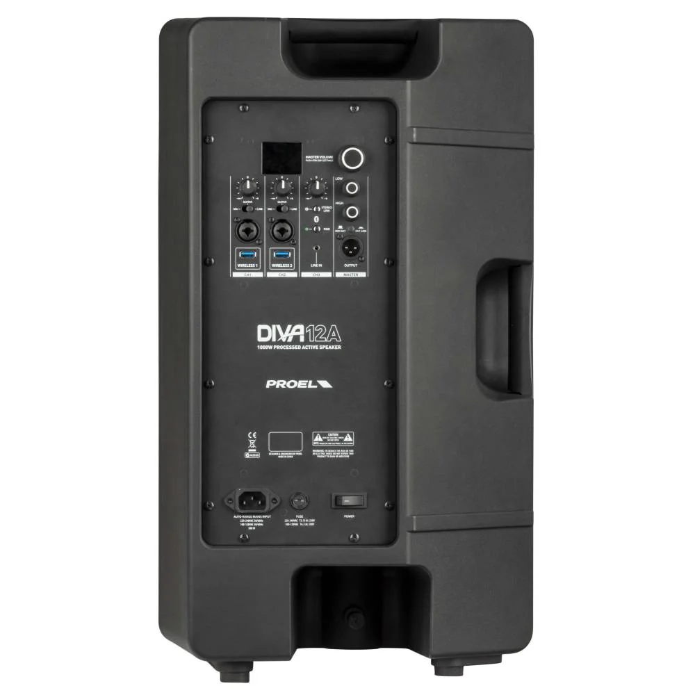 Proel DIVA12A Diffusore bi-amplificato 12" 1000w picco con Bluetooth Stereo Link - Image 6